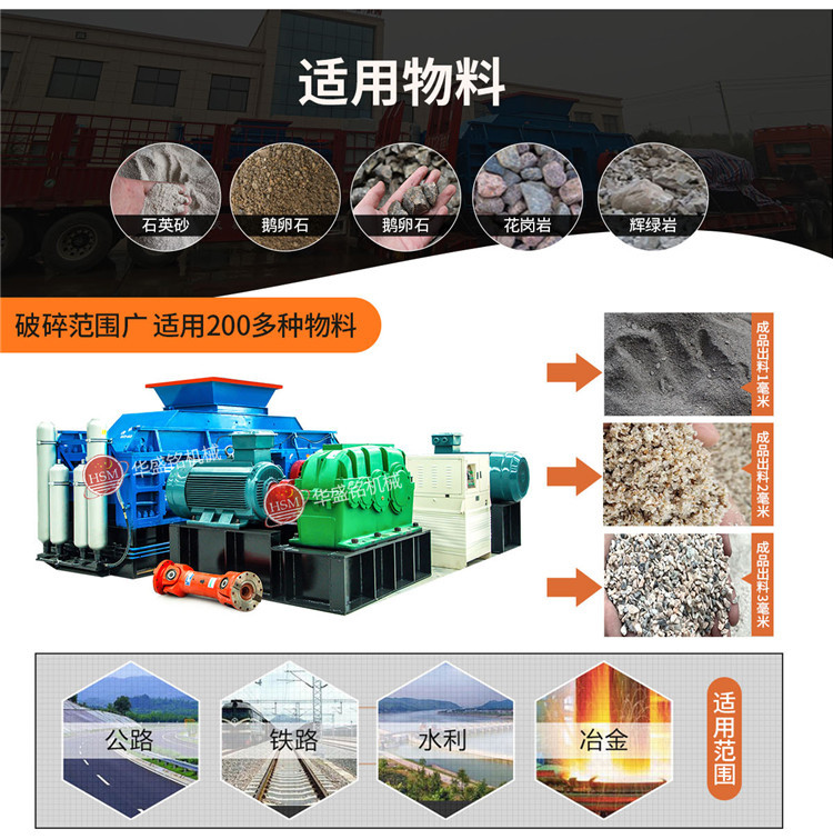 對(duì)輥制砂機(jī)適應(yīng)物料范圍 對(duì)輥制砂機(jī)適應(yīng)物料范圍